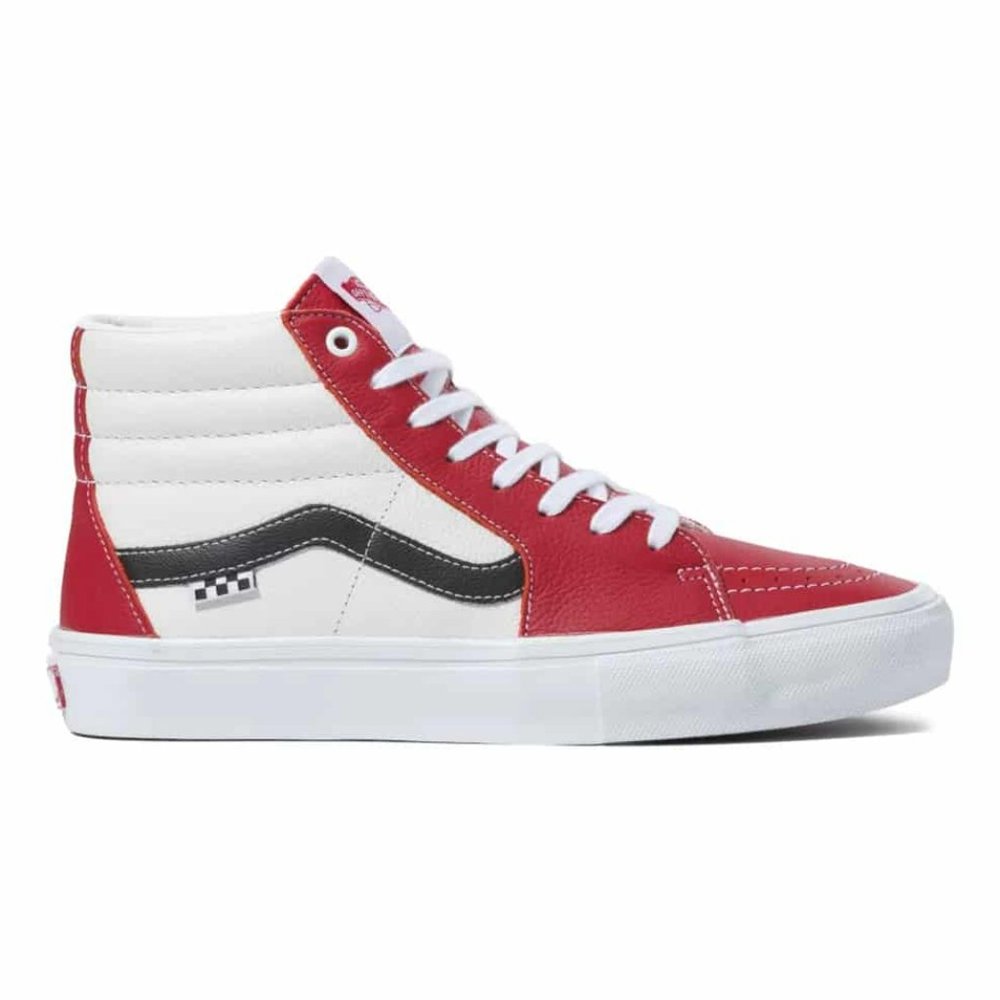 Vans Skate Hi Sport Leather (Red Chili Pepper/White). Brand New. Wmns Sz: 8 & 10